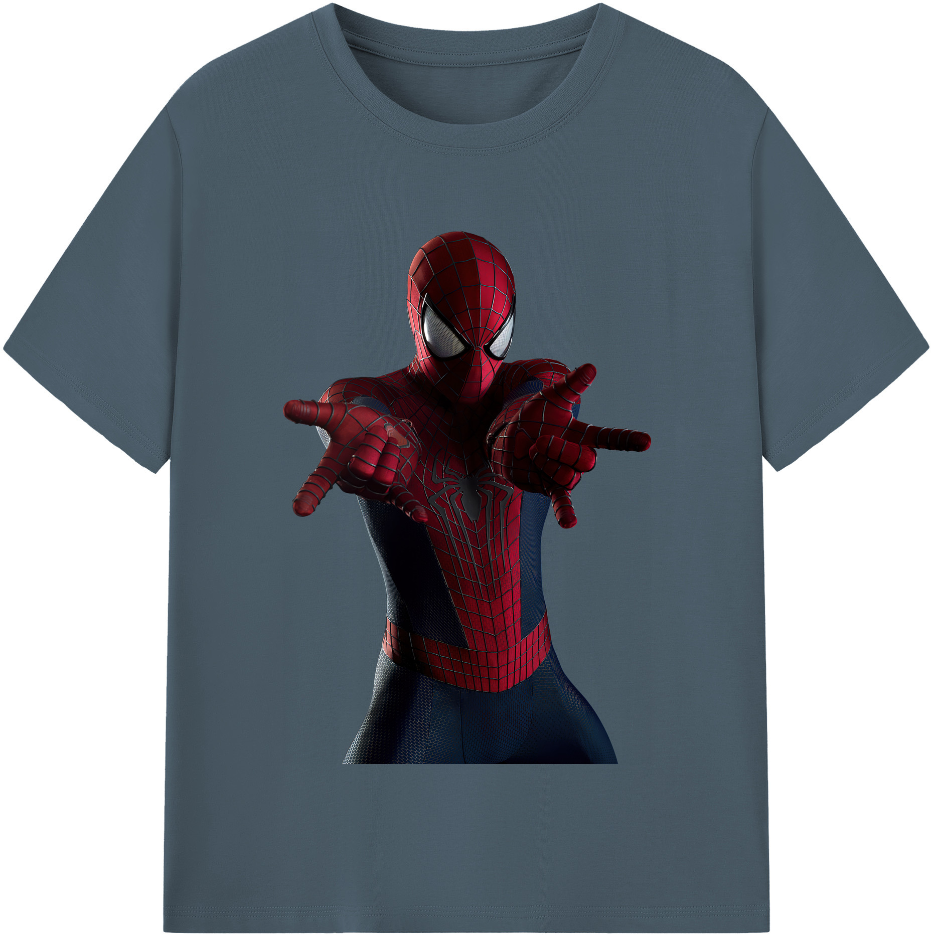（画像用） Spider Man スパイダーマン 綿100％半袖Tシャツ（フロントプリント）